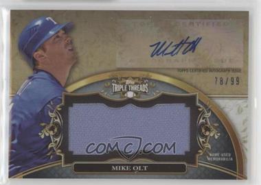 2013 Topps Triple Threads - Unity Autograph Jumbo Relics #UAJR-MO4 - Mike Olt /99