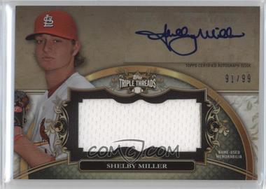 2013 Topps Triple Threads - Unity Autograph Jumbo Relics #UAJR-SM2 - Shelby Miller /99