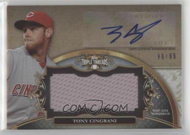 2013 Topps Triple Threads - Unity Autograph Jumbo Relics #UAJR-TC4 - Tony Cingrani /99