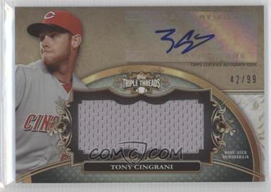 2013 Topps Triple Threads - Unity Autograph Jumbo Relics #UAJR-TC4 - Tony Cingrani /99