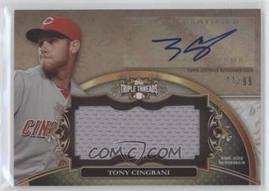 2013 Topps Triple Threads - Unity Autograph Jumbo Relics #UAJR-TC4 - Tony Cingrani /99