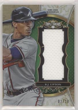 2013 Topps Triple Threads - Unity Jumbo Relics - Emerald #TTUJR-BU - B.J. Upton /18