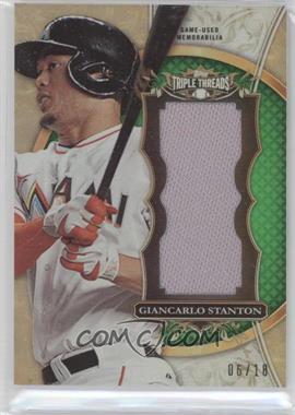 2013 Topps Triple Threads - Unity Jumbo Relics - Emerald #TTUJR-GST2 - Giancarlo Stanton /18