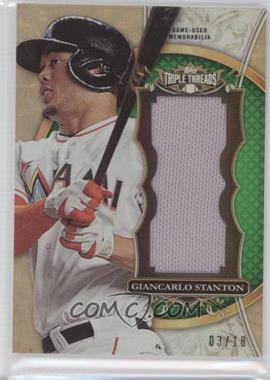 2013 Topps Triple Threads - Unity Jumbo Relics - Emerald #TTUJR-GST2 - Giancarlo Stanton /18