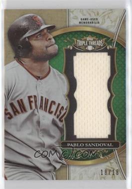 2013 Topps Triple Threads - Unity Jumbo Relics - Emerald #TTUJR-PS3 - Pablo Sandoval /18