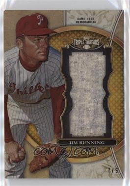 2013 Topps Triple Threads - Unity Jumbo Relics - Gold #TTUJR-JBU1 - Jim Bunning /9