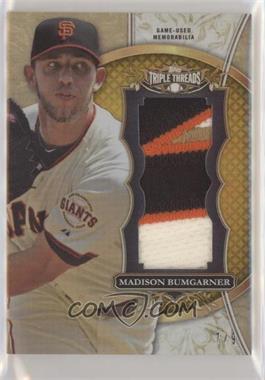 2013 Topps Triple Threads - Unity Jumbo Relics - Gold #TTUJR-MB3 - Madison Bumgarner /9