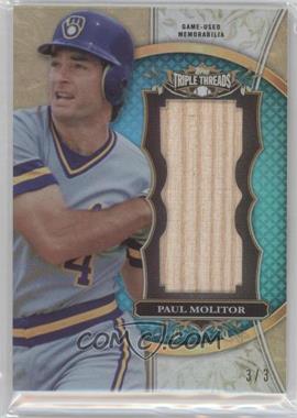 2013 Topps Triple Threads - Unity Jumbo Relics - Sapphire #TTUJR-PM1 - Paul Molitor /3