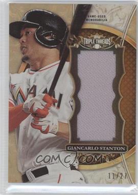 2013 Topps Triple Threads - Unity Jumbo Relics - Sepia #TTUJR-GST2 - Giancarlo Stanton /27