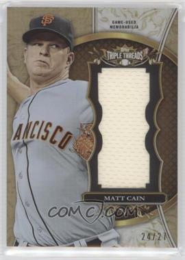 2013 Topps Triple Threads - Unity Jumbo Relics - Sepia #TTUJR-MCA2 - Matt Cain /27