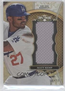 2013 Topps Triple Threads - Unity Jumbo Relics - Sepia #TTUJR-MK2 - Matt Kemp /27