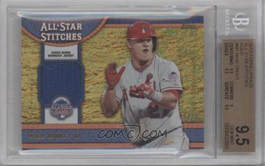 2013 Topps Update Series - All-Star Stitches - Gold #ASR-MT - Mike Trout /50 [BGS 9.5 GEM MINT]