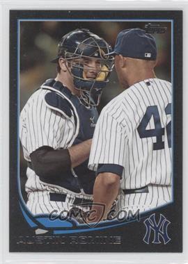 2013 Topps Update Series - [Base] - Black #US263 - Austin Romine (With Mariano Rivera) /62