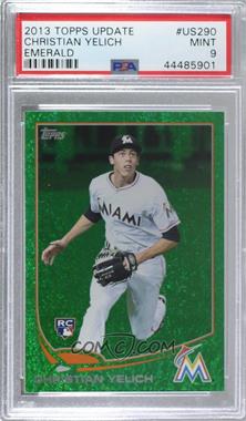 2013 Topps Update Series - [Base] - Emerald Foil #US290 - Christian Yelich [PSA 9 MINT]