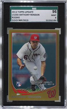2013 Topps Update Series - [Base] - Gold #US233 - Rookie Debut - Anthony Rendon /2013 [SGC 9 MINT]