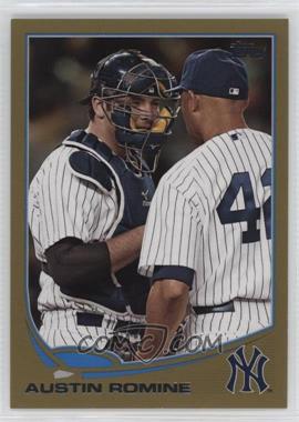 2013 Topps Update Series - [Base] - Gold #US263 - Austin Romine (With Mariano Rivera) /2013