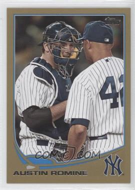 2013 Topps Update Series - [Base] - Gold #US263 - Austin Romine (With Mariano Rivera) /2013