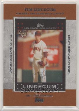 2013 Topps Update Series - Rookie Commemorative Patches #TRCP-11 - Tim Lincecum