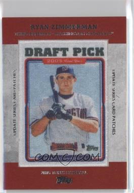 2013 Topps Update Series - Rookie Commemorative Patches #TRCP-12 - Ryan Zimmerman