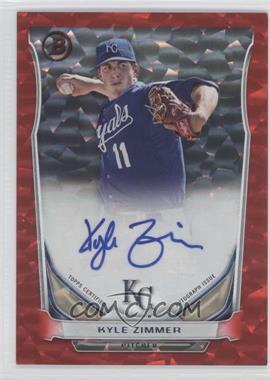 2014 Bowman - Autographed Ice - Red #AI-KZ - Kyle Zimmer /25