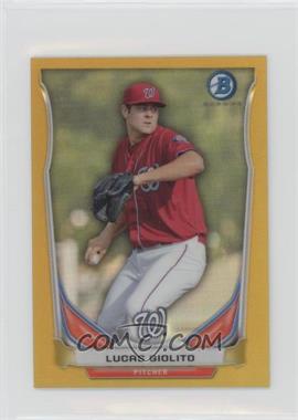 2014 Bowman - Bowman Scout Top 5 Prospects Mini Chrome Refractors - Gold #BM-WN1 - Lucas Giolito /25