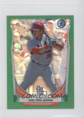 2014 Bowman - Bowman Scout Top 5 Prospects Mini Chrome Refractors - Green #BM-STL2 - Kolten Wong /10