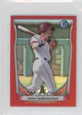 2014 Bowman - Bowman Scout Top 5 Prospects Mini Chrome Refractors - Red #BM-A2 - Zach Borenstein /5