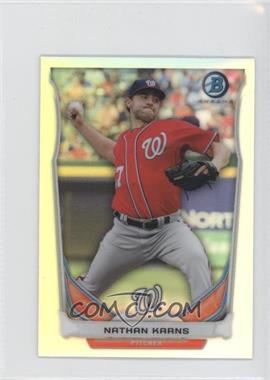 2014 Bowman - Bowman Scout Top 5 Prospects Mini Chrome Refractors #BM-WN4 - Nathan Karns