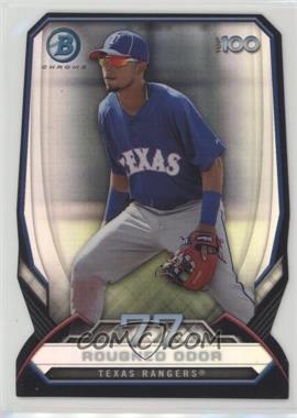 2014 Bowman - Bowman's Top 100 Prospects Chrome - Refractor Die-Cut #BTP-77 - Rougned Odor /99