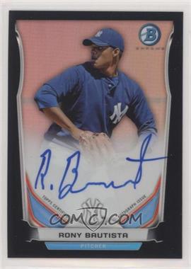 2014 Bowman - Prospect Autographs Chrome - Black Refractor #BCAP-RB - Rony Bautista /99