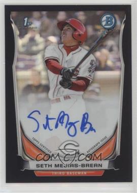 2014 Bowman - Prospect Autographs Chrome - Black Refractor #BCAP-SMB - Seth Mejias-Brean /99