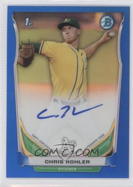 2014 Bowman - Prospect Autographs Chrome - Blue Refractor #BCAP-CK - Chris Kohler /150