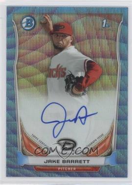 2014 Bowman - Prospect Autographs Chrome - Blue Wave Refractor #BCAP-JB - Jake Barrett /50