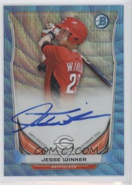 2014 Bowman - Prospect Autographs Chrome - Blue Wave Refractor #BCAP-JW - Jesse Winker /50