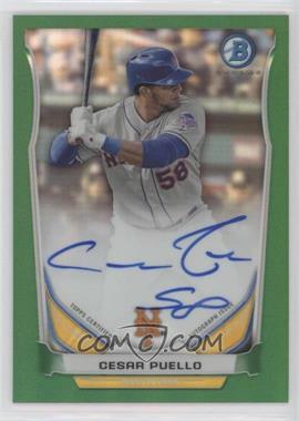 2014 Bowman - Prospect Autographs Chrome - Green Refractor #BCAP-CP - Cesar Puello /75