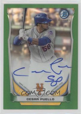 2014 Bowman - Prospect Autographs Chrome - Green Refractor #BCAP-CP - Cesar Puello /75