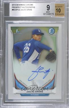 2014 Bowman - Prospect Autographs Chrome #BCAP-JU - Julio Urias [BGS 9 MINT]