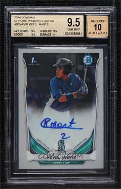 2014 Bowman - Prospect Autographs Chrome #BCAP-KM - Ketel Marte [BGS 9.5 GEM MINT]