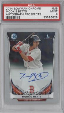 2014 Bowman - Prospect Autographs Chrome #BCAP-MB - Mookie Betts [PSA 9 MINT]