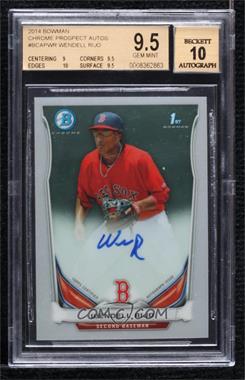 2014 Bowman - Prospect Autographs Chrome #BCAP-WR - Wendell Rijo [BGS 9.5 GEM MINT]