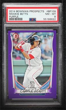 2014 Bowman - Prospects - Purple #BP109 - Mookie Betts [PSA 8 NM‑MT]