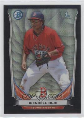 2014 Bowman - Prospects Chrome - Black Wave Refractor #BCP12 - Wendell Rijo