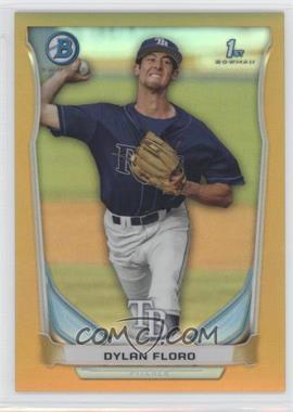 2014 Bowman - Prospects Chrome - Gold Refractor #BCP16 - Dylan Floro /50