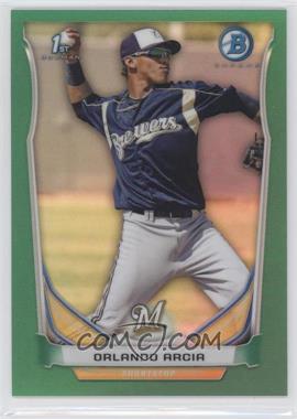 2014 Bowman - Prospects Chrome - Green Refractor #BCP71 - Orlando Arcia /75