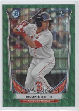 2014 Bowman - Prospects Chrome - Green Wave Refractor #BCP109 - Mookie Betts /25