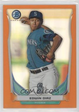 2014 Bowman - Prospects Chrome - Orange Refractor #BCP15 - Edwin Diaz /25