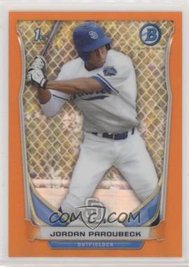 2014 Bowman - Prospects Chrome - Orange Refractor #BCP58 - Jordan Paroubeck /25