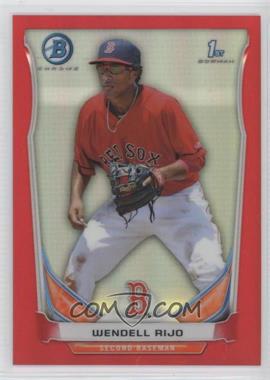 2014 Bowman - Prospects Chrome - Red Refractor #BCP12 - Wendell Rijo /5