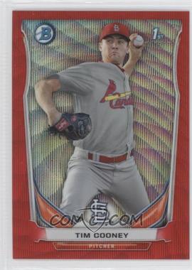 2014 Bowman - Prospects Chrome - Red Wave Refractor #BCP44 - Tim Cooney /25