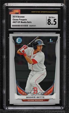 2014 Bowman - Prospects Chrome #BCP109 - Mookie Betts [CSG 8.5 NM/Mint+]